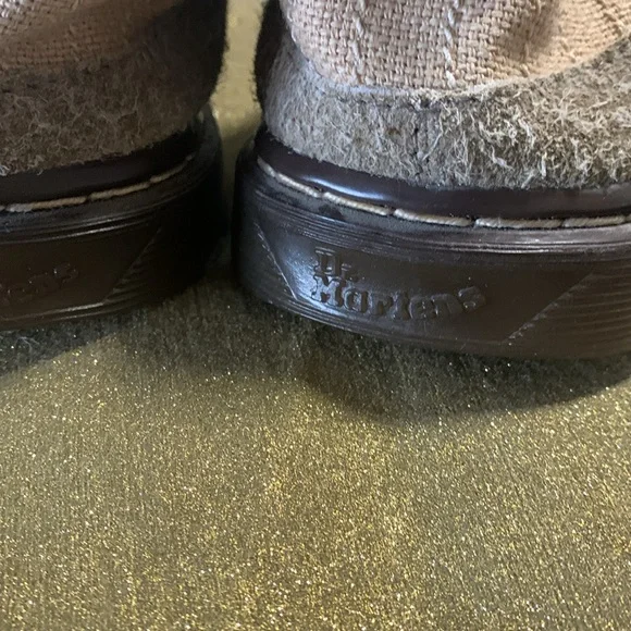 RARE NWOT DR. MARTENS Erica Moccasin Suede Canvas Shoes/Slipper 11277